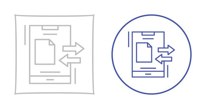 icono de vector de transferencia de datos