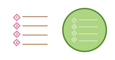 Unique Numbered list Vector Icon