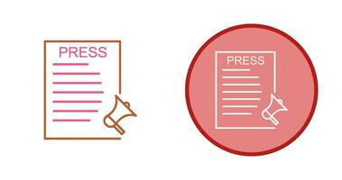 Unique Press Releases Vector Icon