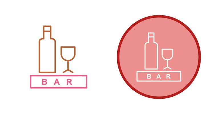 Unique Bar Sign Vector Icon