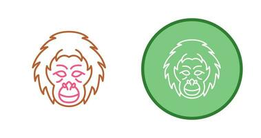 icono de vector de orangután