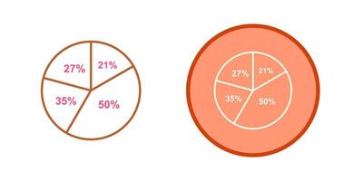 icono de vector de gráfico circular