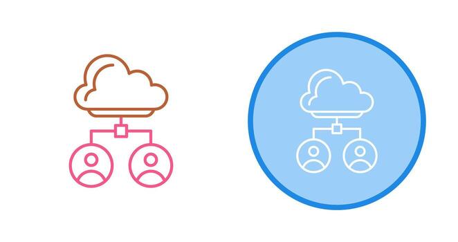 icono de vector de nube