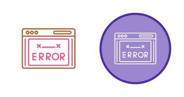 icono de vector de código de error