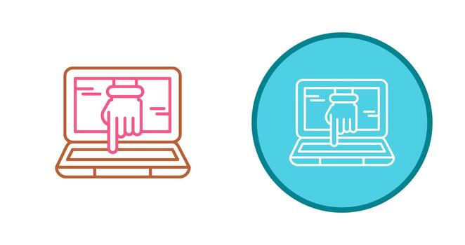 icono de vector de piratería informática