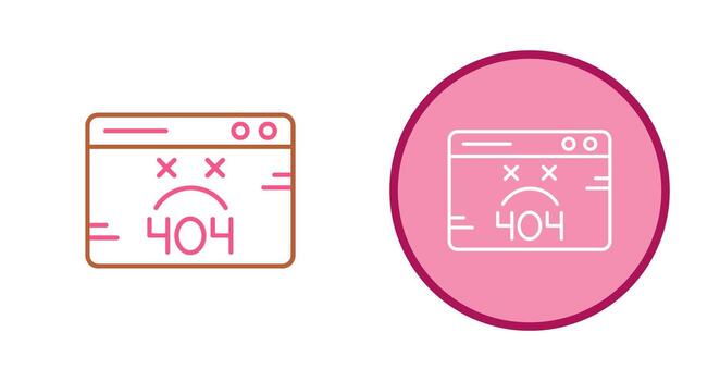 404 Error Vector Icon