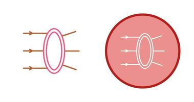 icono de vector de refracción