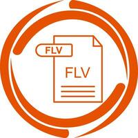 icono de vector de flv