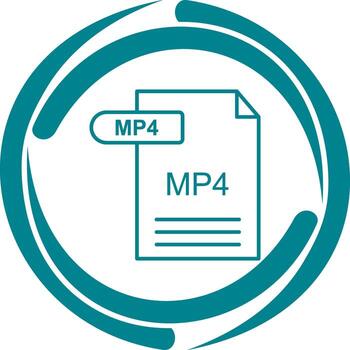 icono de vector de mp4