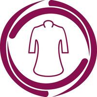 icono de vector de camisa de damas