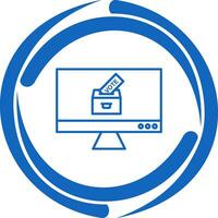 Online Vote Vector Icon