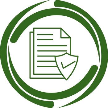 icono de vector de documento válido