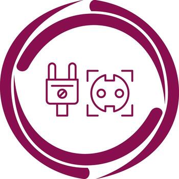 icono de vector de enchufe