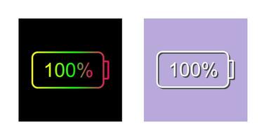 icono de vector de batería completa único