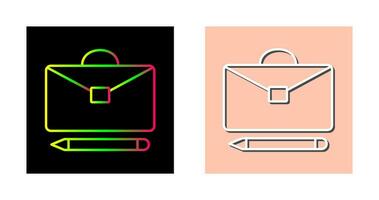 Briefcase and Pen Vector Icon