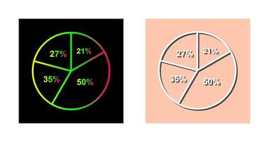 icono de vector de gráfico circular