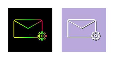 icono de vector de configuración de mensaje