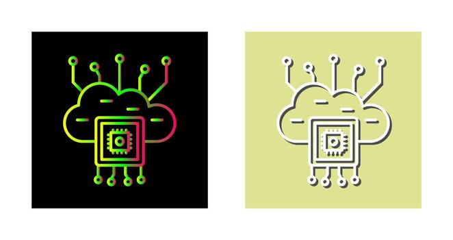 icono de vector de computación en la nube