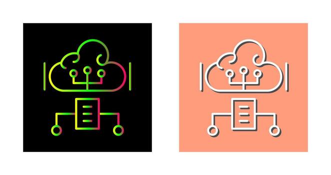 icono de vector de computación en la nube