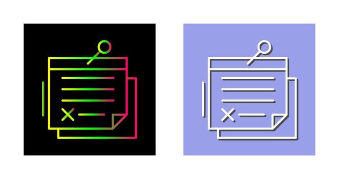 nota, vector, icono vector