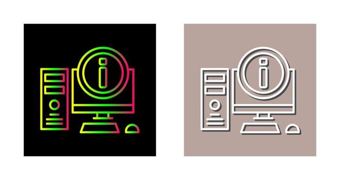 icono de vector de computadora