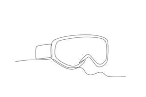 A goggle for playing in the snow vector