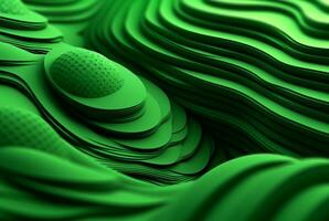 green abstract background. generative ai photo