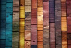 vintage colorful wood texture background. generative ai photo