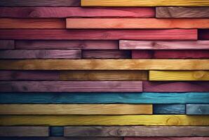 vintage colorful wood texture background. generative ai photo
