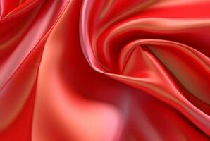 red luxury fabric background. Generative AI photo