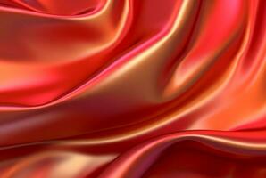 red luxury fabric background. Generative AI photo