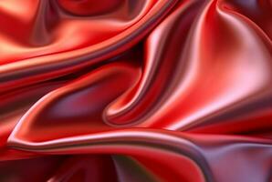 red luxury fabric background. Generative AI photo