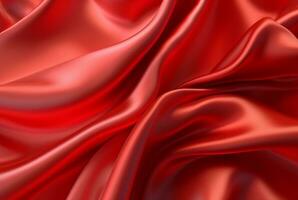 red luxury fabric background. Generative AI photo