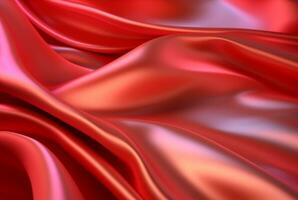 red luxury fabric background. Generative AI photo