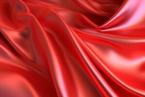 red luxury fabric background. Generative AI photo