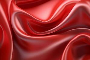 red luxury fabric background. Generative AI photo