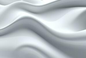 Soft Modern Wave Light Gray and White abstract background. generative ai photo