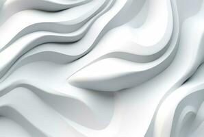 Soft Modern Wave Light Gray and White abstract background. generative ai photo