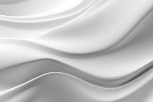 Soft Modern Wave Light Gray and White abstract background. generative ai photo