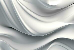 Soft Modern Wave Light Gray and White abstract background. generative ai photo