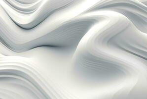 Soft Modern Wave Light Gray and White abstract background. generative ai photo