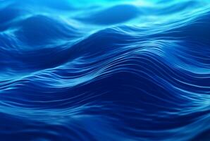 hermosa azul olas agua antecedentes. generativo ai foto