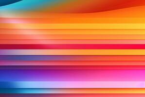 Ultra Wide Bright Striped Gradient background. generative ai photo