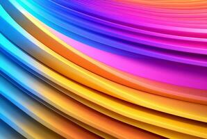 Ultra Wide Bright Striped Gradient background. generative ai photo