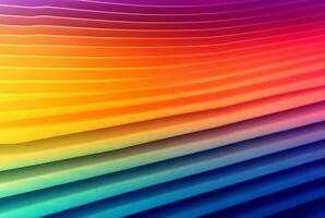 Ultra Wide Bright Striped Gradient background. generative ai photo