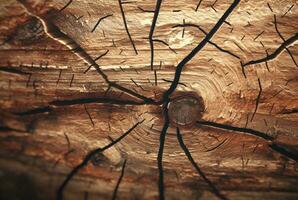 Cracked vintage wood texture background. generative AI photo