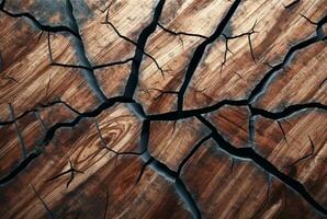 agrietado Clásico madera textura antecedentes. generativo ai foto
