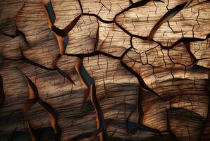 agrietado Clásico madera textura antecedentes. generativo ai foto