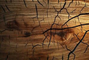 Cracked vintage wood texture background. generative AI photo