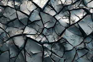 Cracked stone texture background. generative ai photo